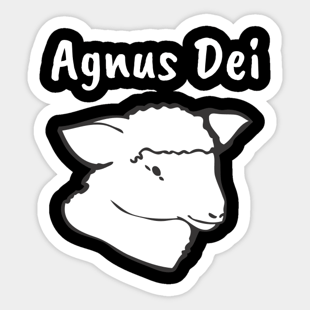 Agnus Dei Lamb of God Jesus Christ Sticker by Foxxy Merch